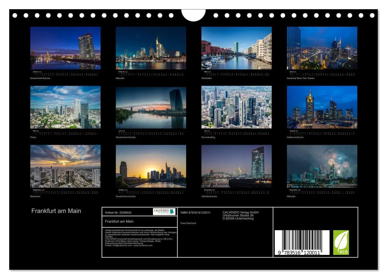 Bild: 9783516120011 | Frankfurt am Main (Wandkalender 2026 DIN A4 quer), CALVENDO...
