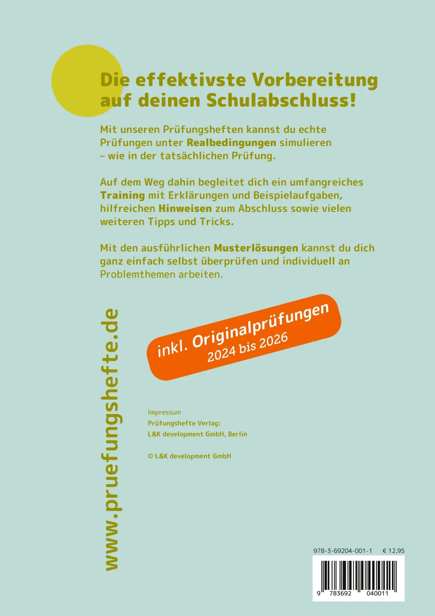 Rückseite: 9783692040011 | Prüfungsheft Realschule 2027 BW - Englisch | Taschenbuch | Deutsch