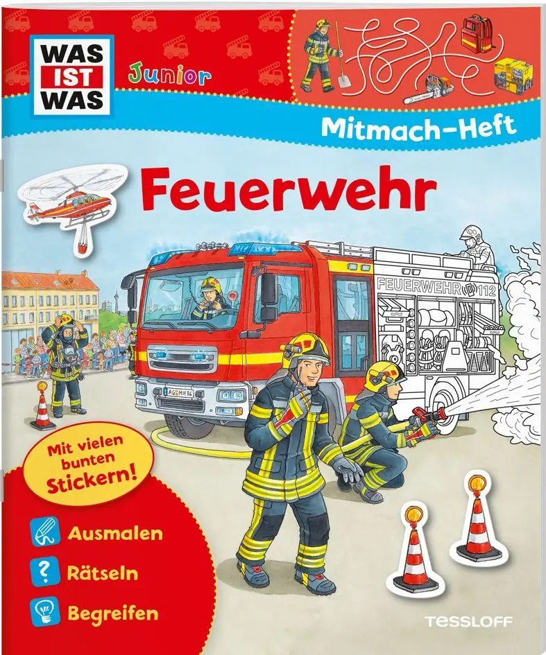 Cover: 9783788620011 | WAS IST WAS Junior Mitmach-Heft Feuerwehr | Sabine Schuck | Buch
