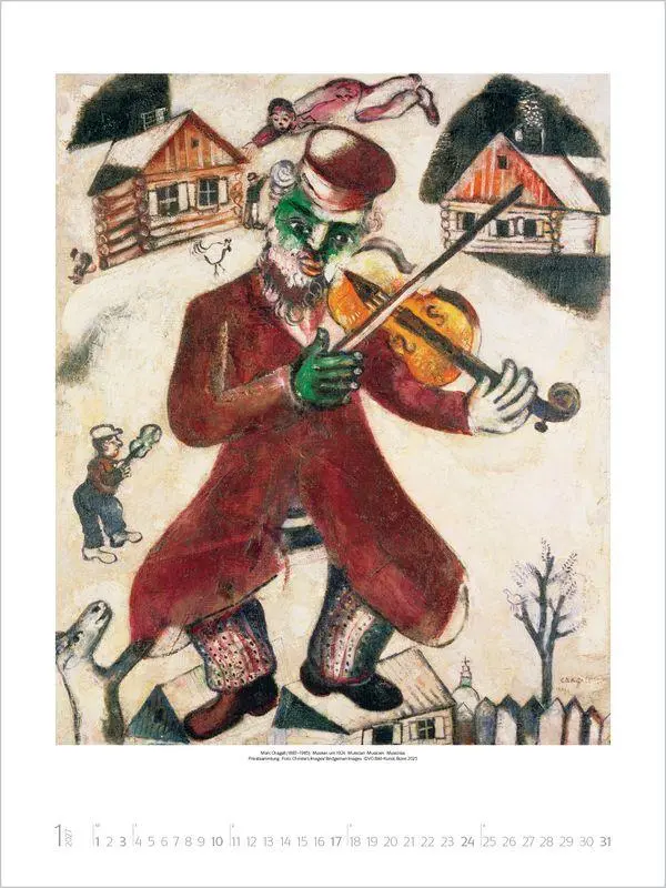 Bild: 9783819300011 | Marc Chagall 2027 | Verlag Korsch | Kalender | Spiralbindung | 14 S.