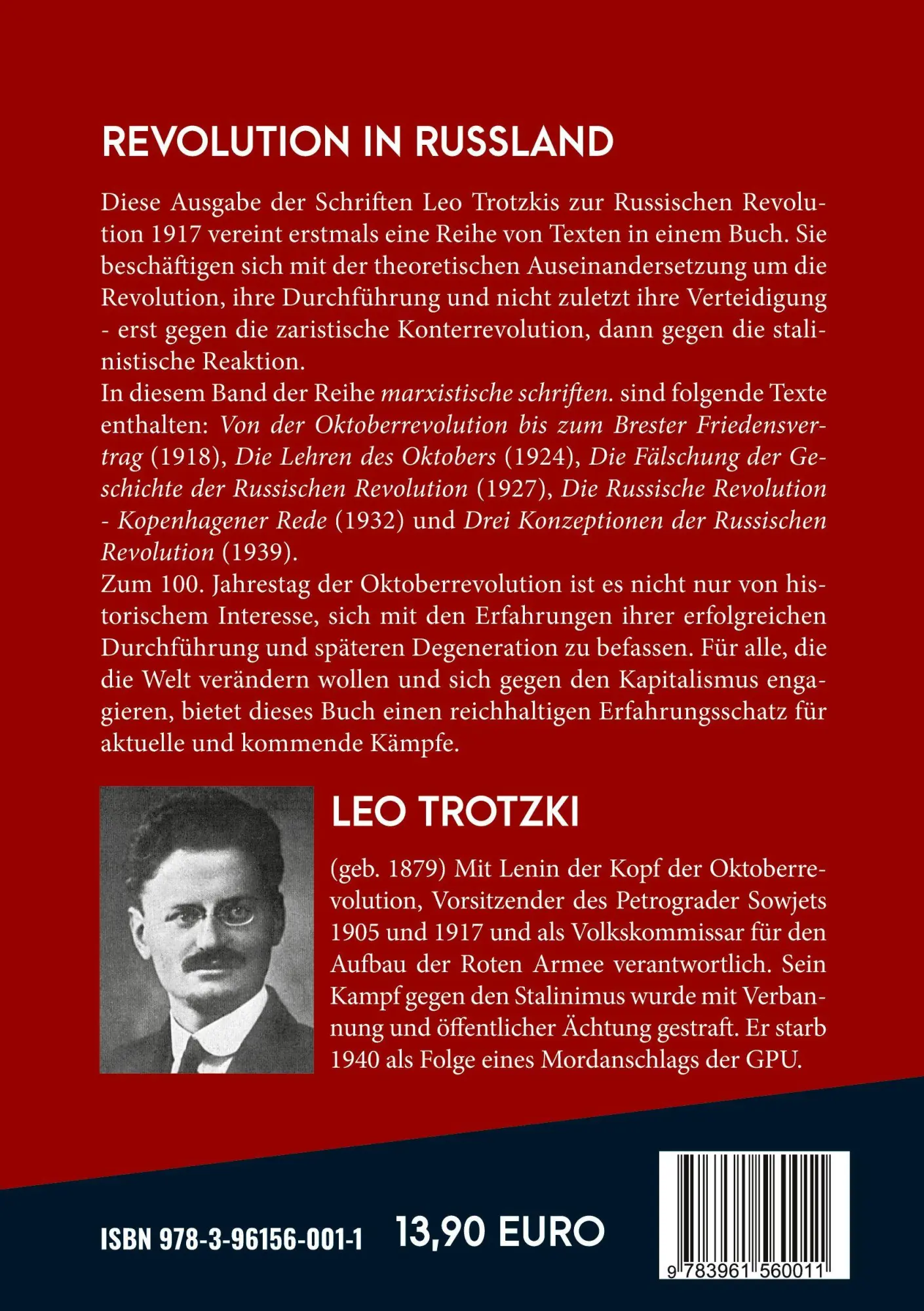Rückseite: 9783961560011 | Revolution in Russland | Leo Trotzki | Taschenbuch | 257 S. | Deutsch