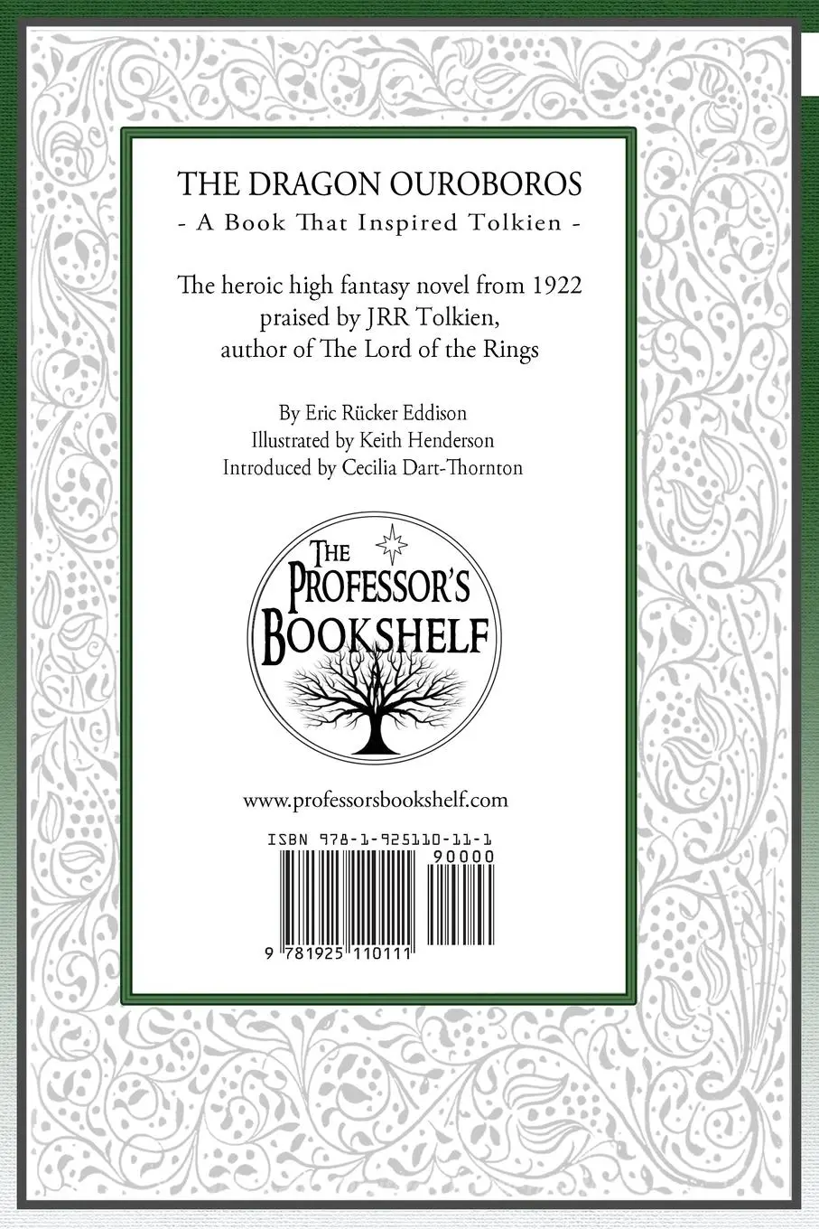 Rückseite: 9781925110111 | The Dragon Ouroboros - A Book That Inspired Tolkien | Eddison | Buch