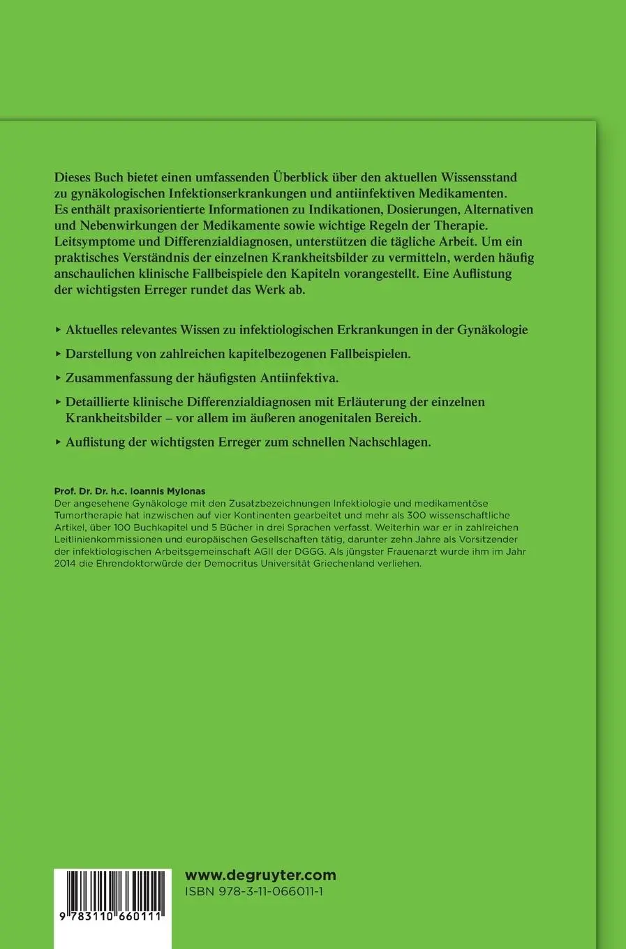 Rückseite: 9783110660111 | Praxis der Gynäkologischen Infektiologie | Ioannis Mylonas | Buch