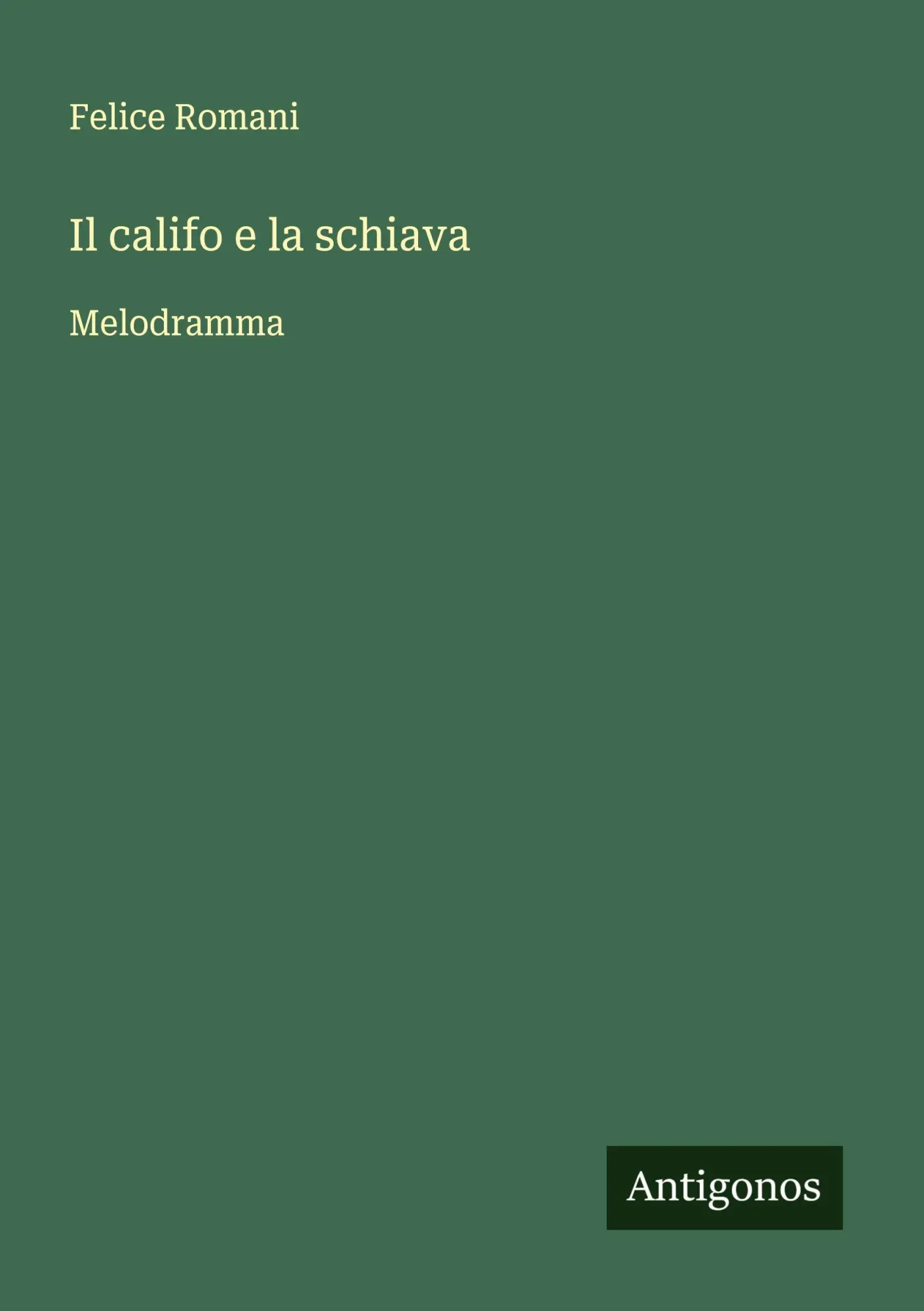 Il califo e la schiava