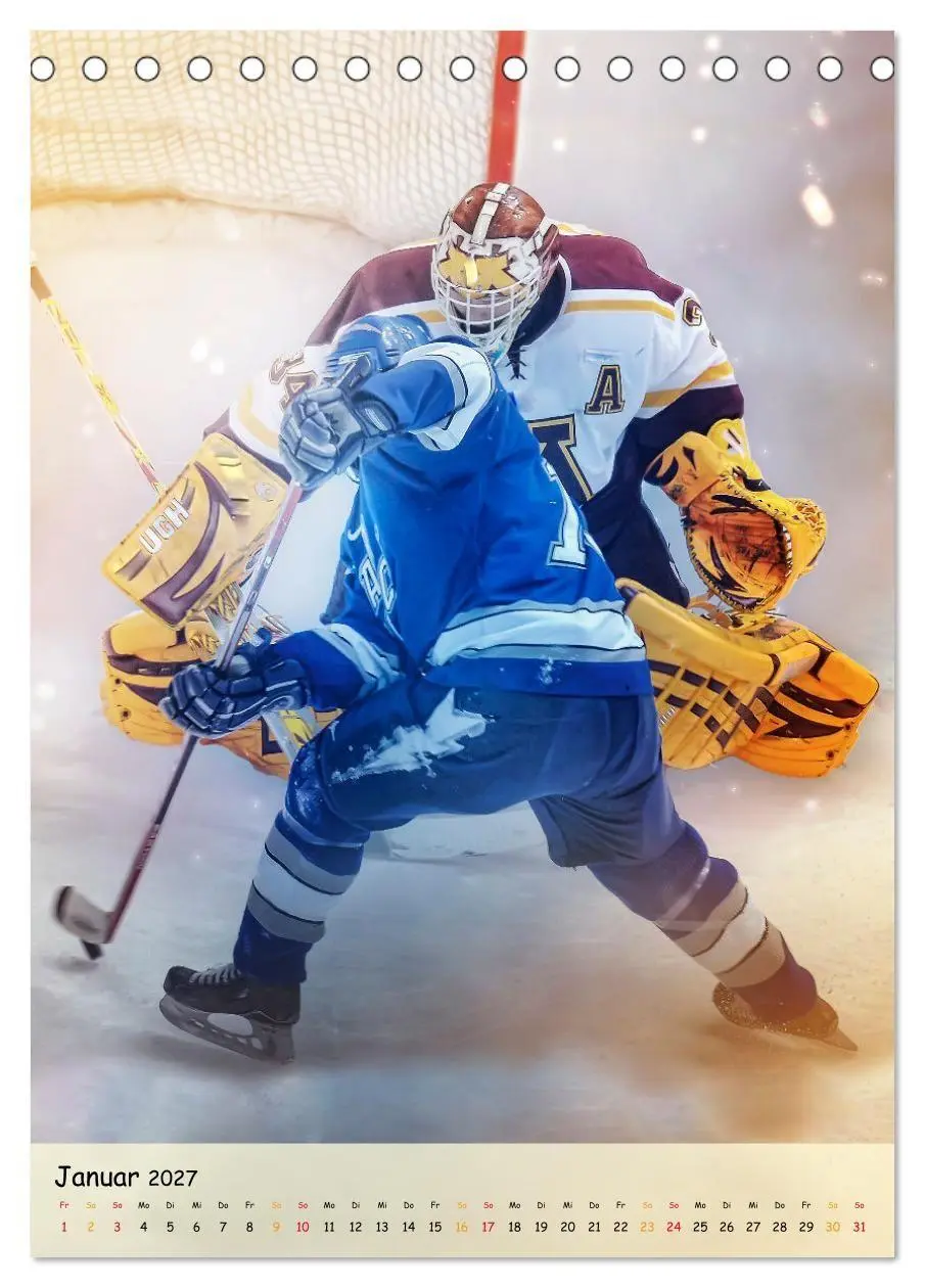 Bild: 9783569440111 | Eishockey Leidenschaft (Tischkalender 2027 DIN A5 hoch), CALVENDO...