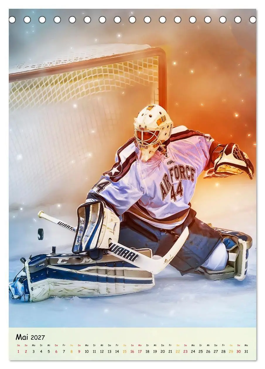 Bild: 9783569440111 | Eishockey Leidenschaft (Tischkalender 2027 DIN A5 hoch), CALVENDO...