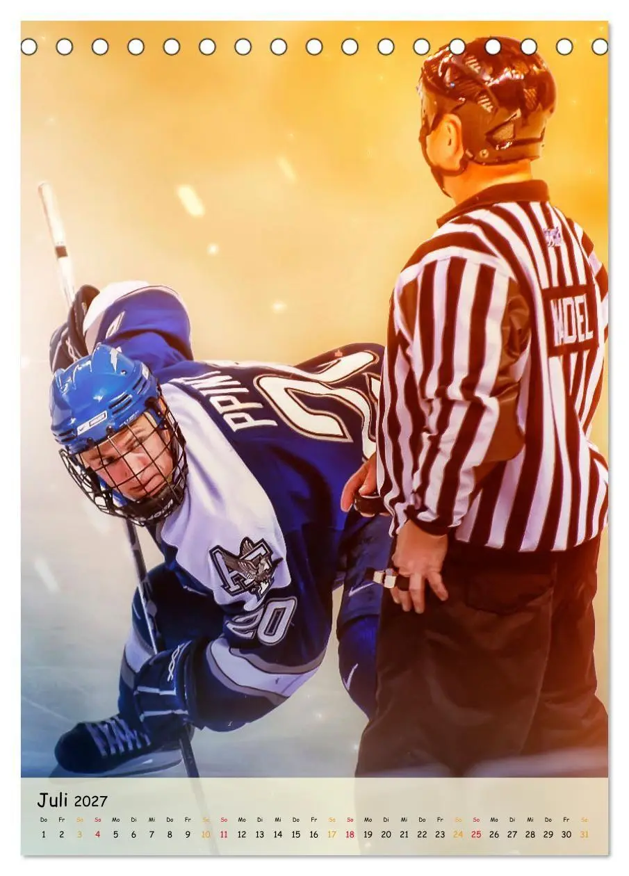 Bild: 9783569440111 | Eishockey Leidenschaft (Tischkalender 2027 DIN A5 hoch), CALVENDO...
