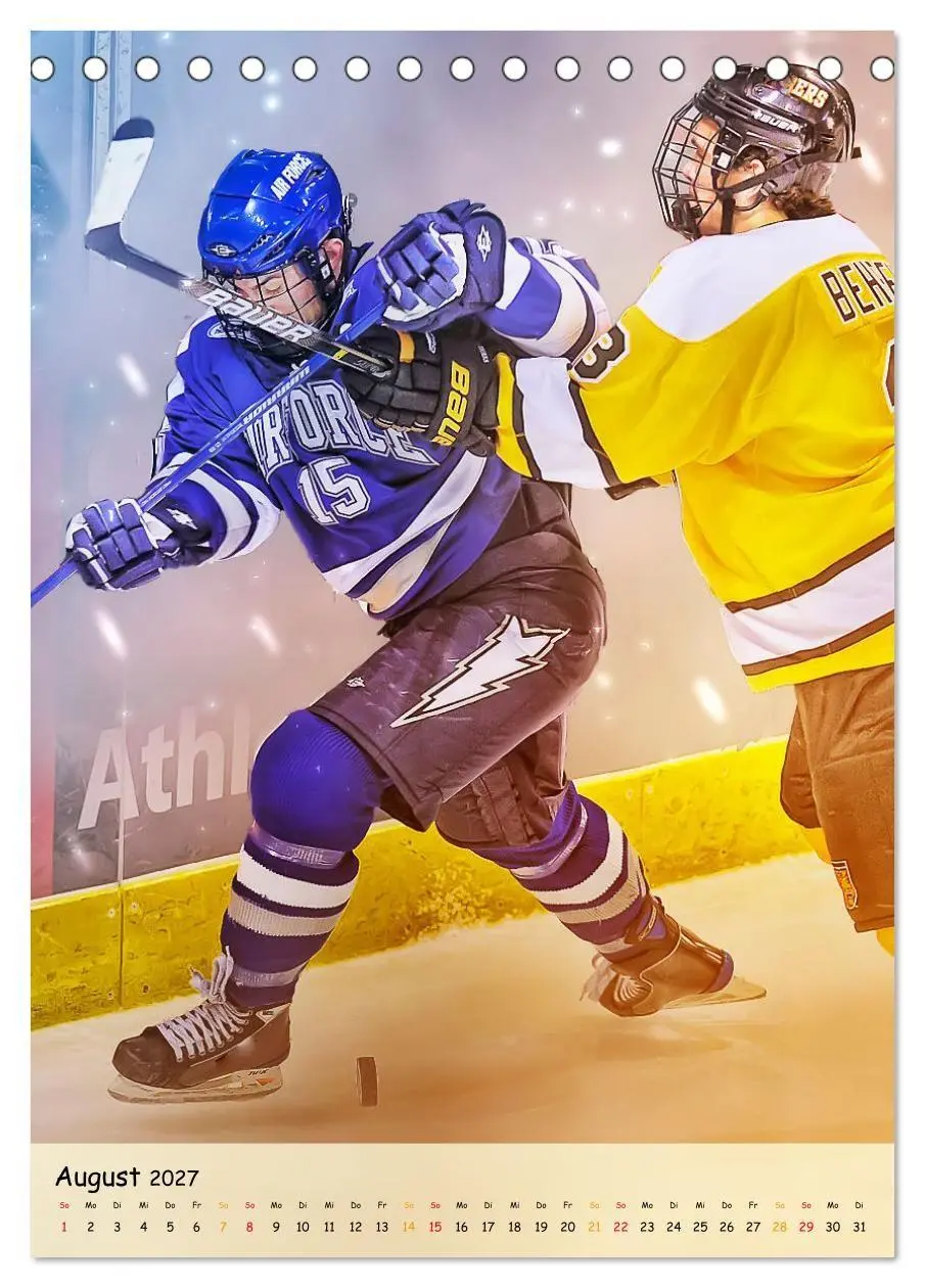 Bild: 9783569440111 | Eishockey Leidenschaft (Tischkalender 2027 DIN A5 hoch), CALVENDO...