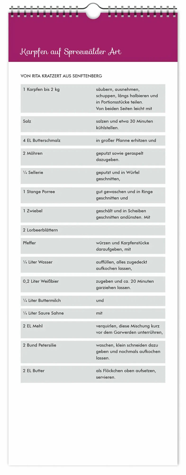 Bild: 9783910680111 | Küchenkalender Spreewald 2026 NEU! inkl. Rezepte | K4 Verlag (u. a.)