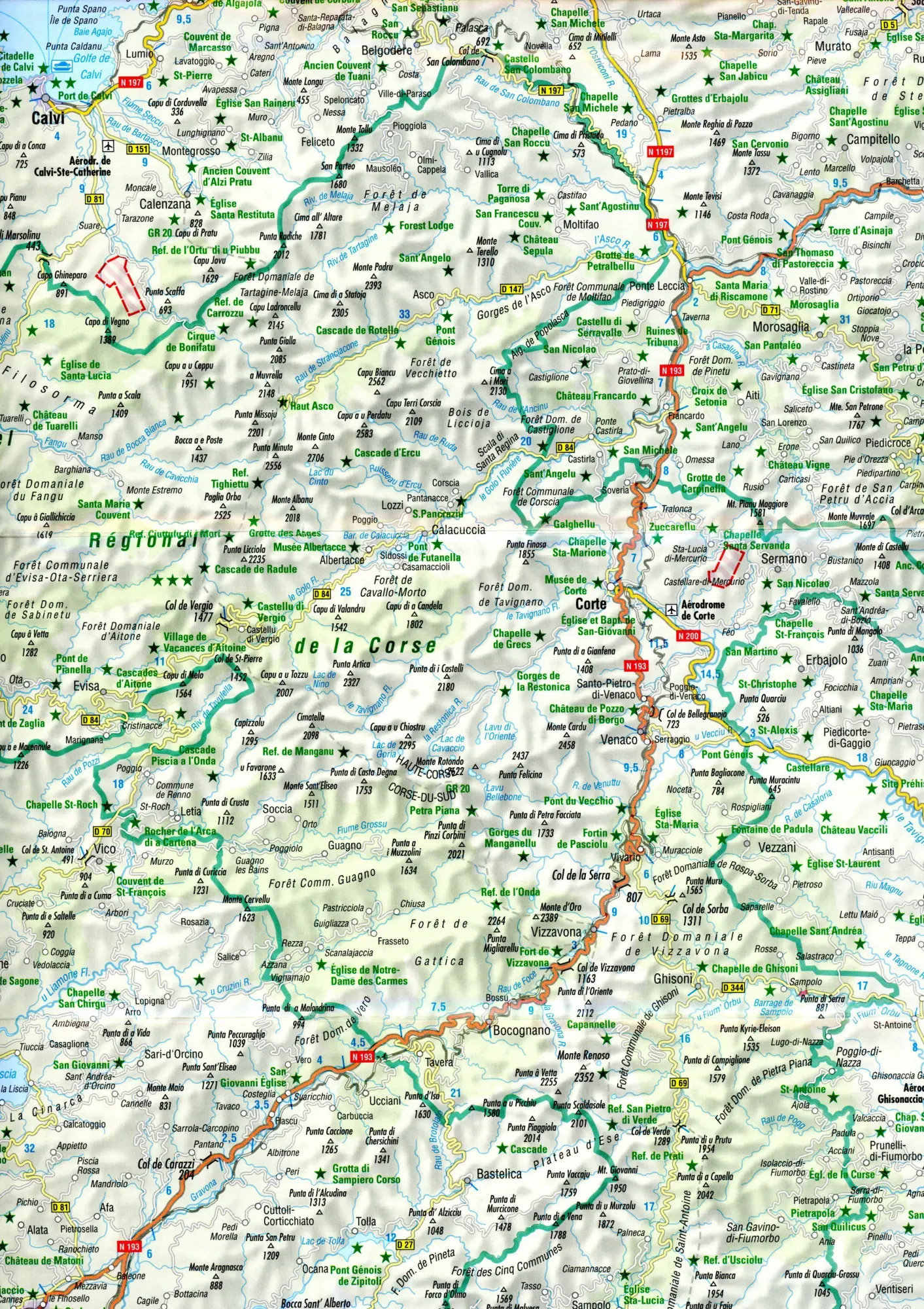 Bild: 9783965990111 | FolyMaps Karte Korsika 1:250 000 | Straßen- und Tourenkarte | Deutsch