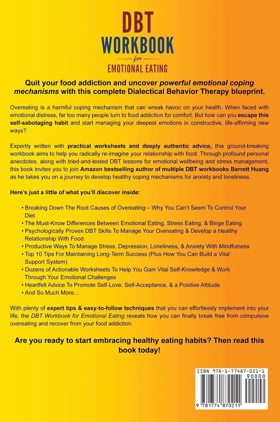 Rückseite: 9781774870211 | DBT Workbook For Emotional Eating | Barrett Huang | Buch | Englisch