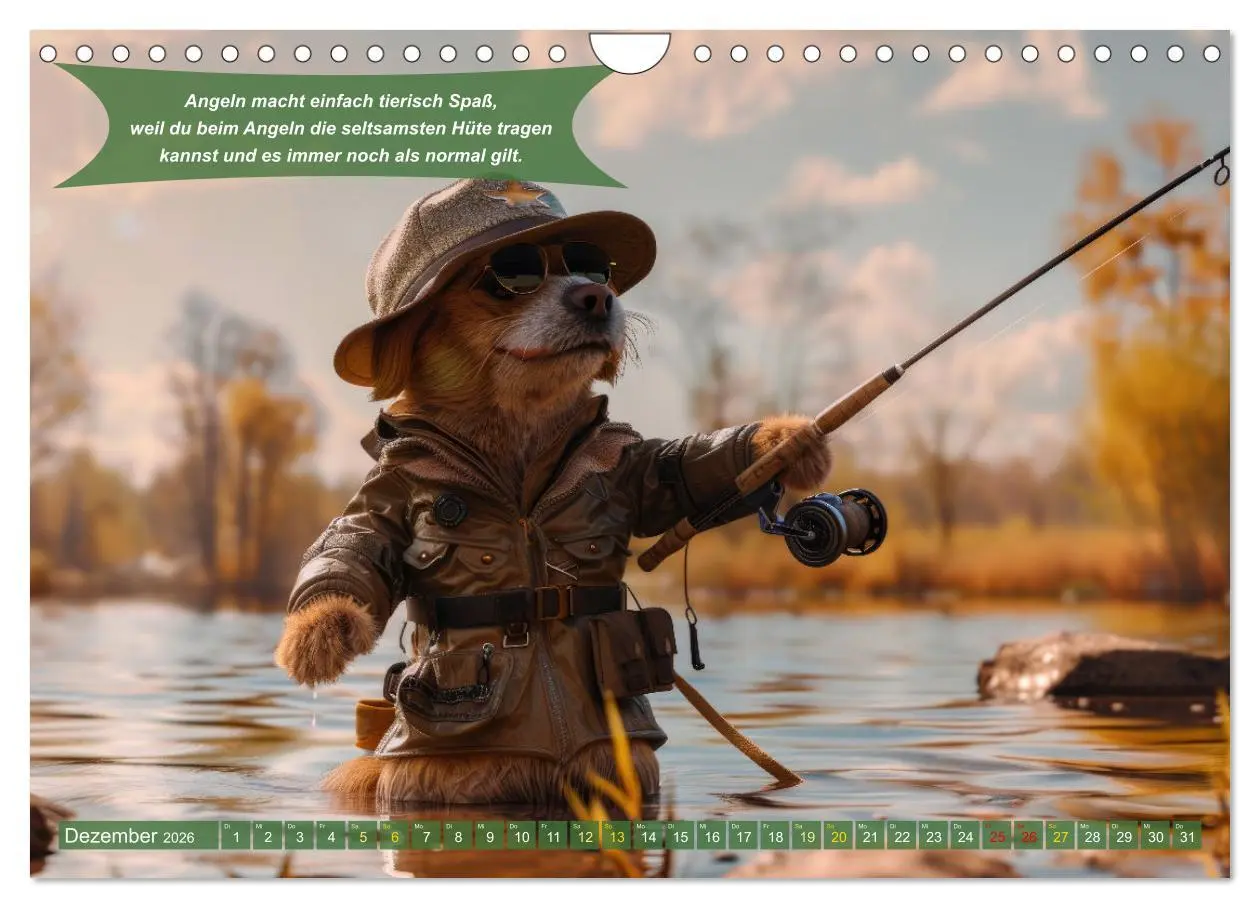 Bild: 9783457320211 | Der tierisch lustige Angler-Kalender (Wandkalender 2026 DIN A4...