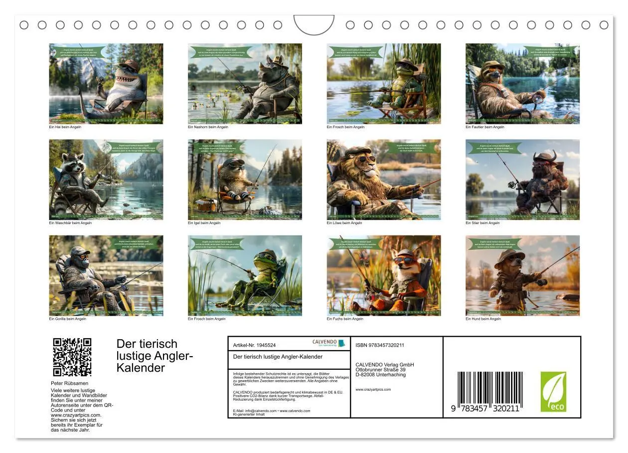 Bild: 9783457320211 | Der tierisch lustige Angler-Kalender (Wandkalender 2026 DIN A4...
