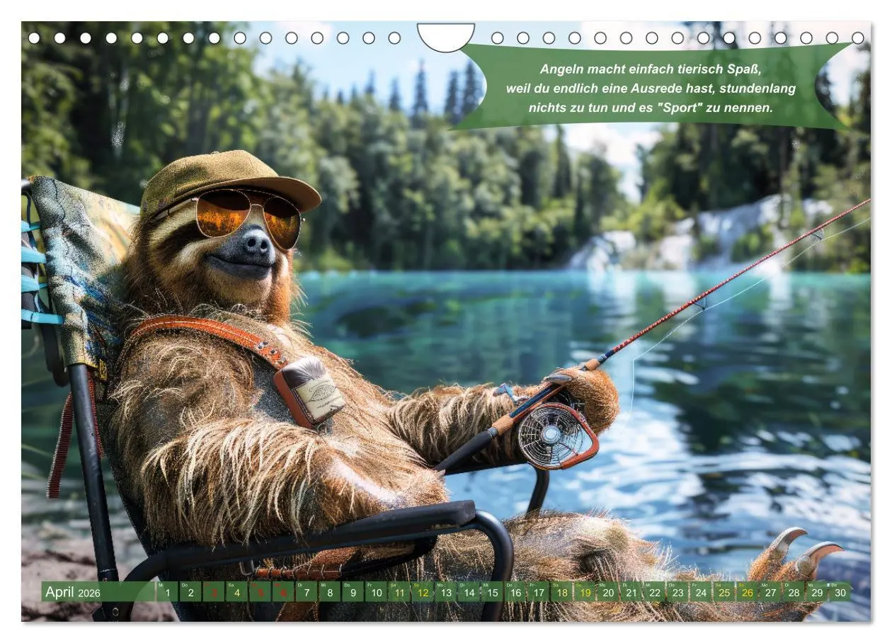 Bild: 9783457320211 | Der tierisch lustige Angler-Kalender (Wandkalender 2026 DIN A4...