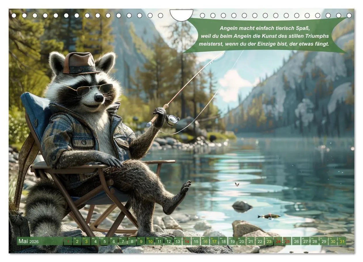 Bild: 9783457320211 | Der tierisch lustige Angler-Kalender (Wandkalender 2026 DIN A4...