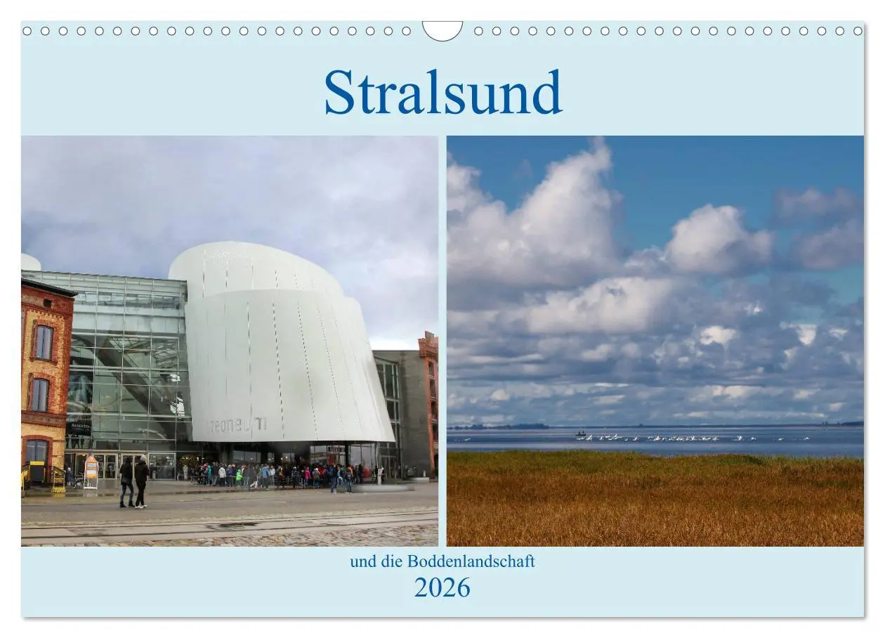 Cover: 9783457940211 | Stralsund und die Boddenlandschaft (Wandkalender 2026 DIN A3 quer),...