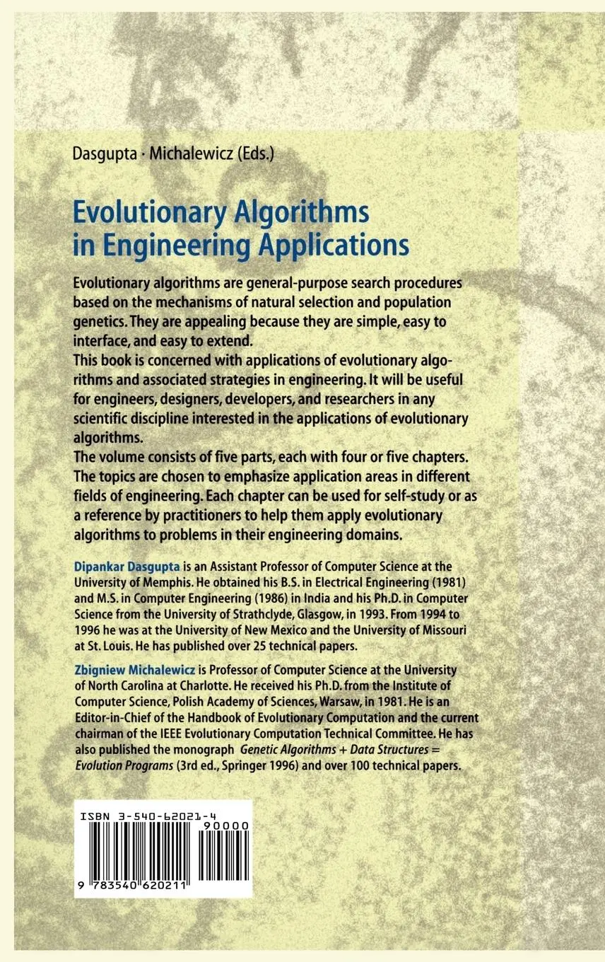 Rückseite: 9783540620211 | Evolutionary Algorithms in Engineering Applications | Buch | xxi