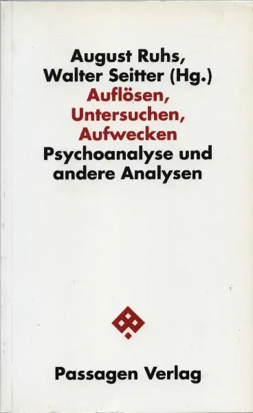 Cover: 9783851650211 | Auflösen, Untersuchen, Aufwecken | Psychoanalyse und andere Analysen