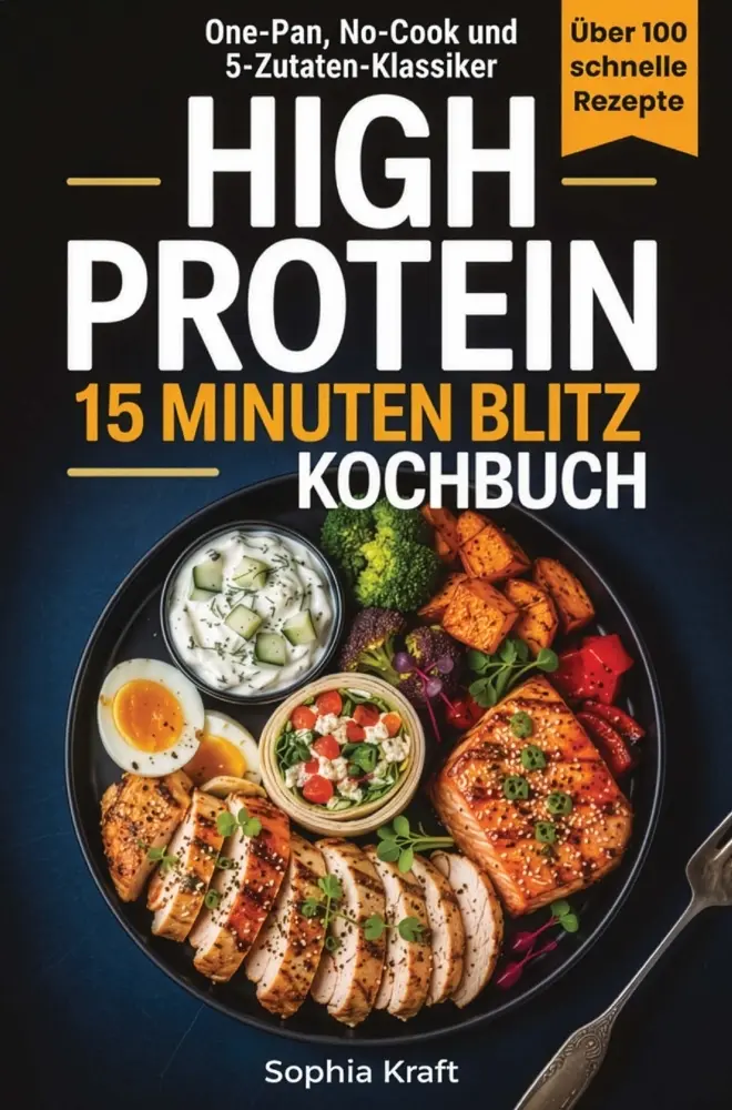 Cover: 9783950580211 | High Protein 15 Minuten Blitz Kochbuch | Sophia Kraft | Taschenbuch