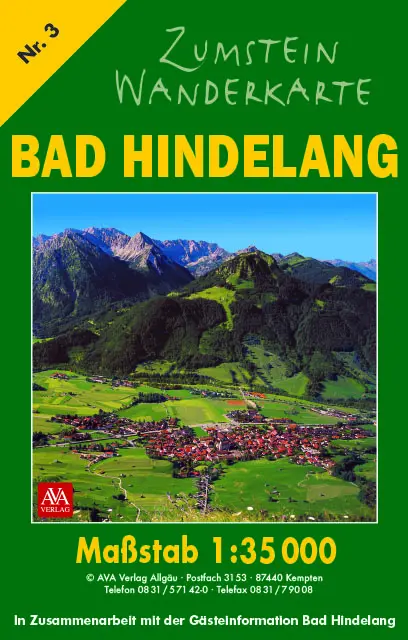 Cover: 9783985160211 | Zumstein Wanderkarte Bad Hindelang | AVA Agrar Verlag Allgäu GmbH