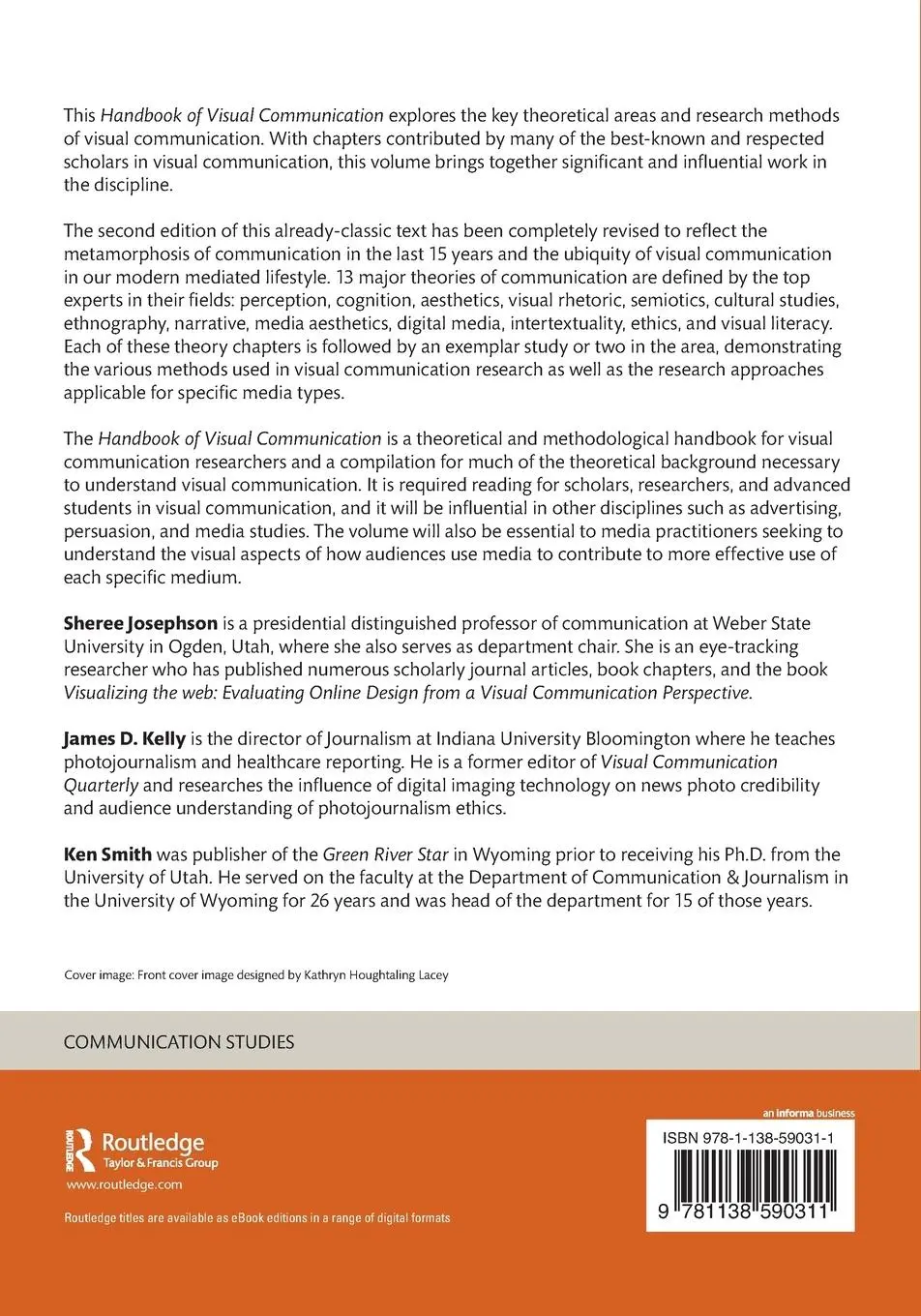 Rückseite: 9781138590311 | Handbook of Visual Communication | Theory, Methods, and Media | Buch