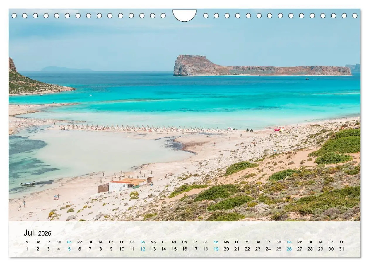 Bild: 9783457550311 | Kreta - Die schönsten Strände (Wandkalender 2026 DIN A4 quer),...