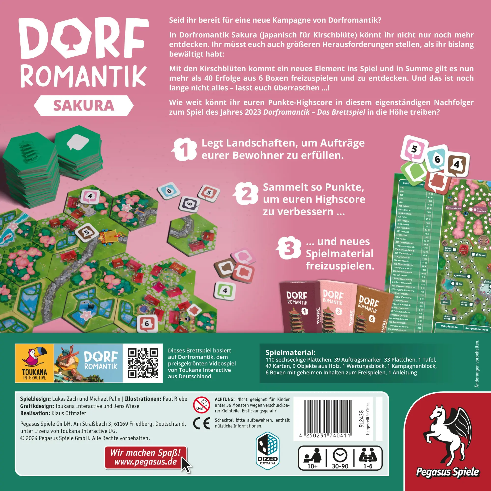 Bild: 4250231740411 | Dorfromantik - Sakura | Lukas Zach | Spiel | 51243G | Deutsch | 2024