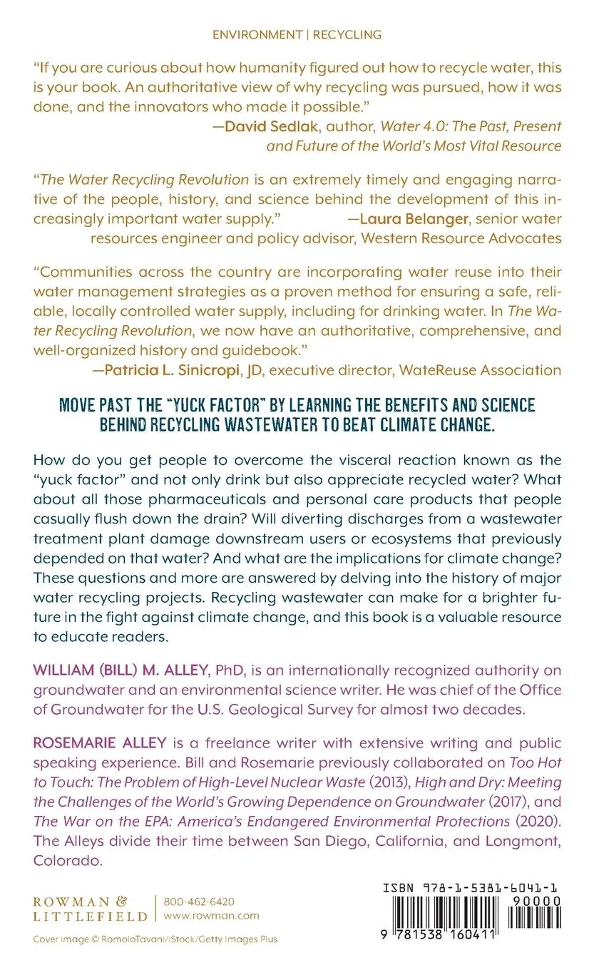 Rückseite: 9781538160411 | Water Recycling Revolution | Tapping into the Future | Alley (u. a.)