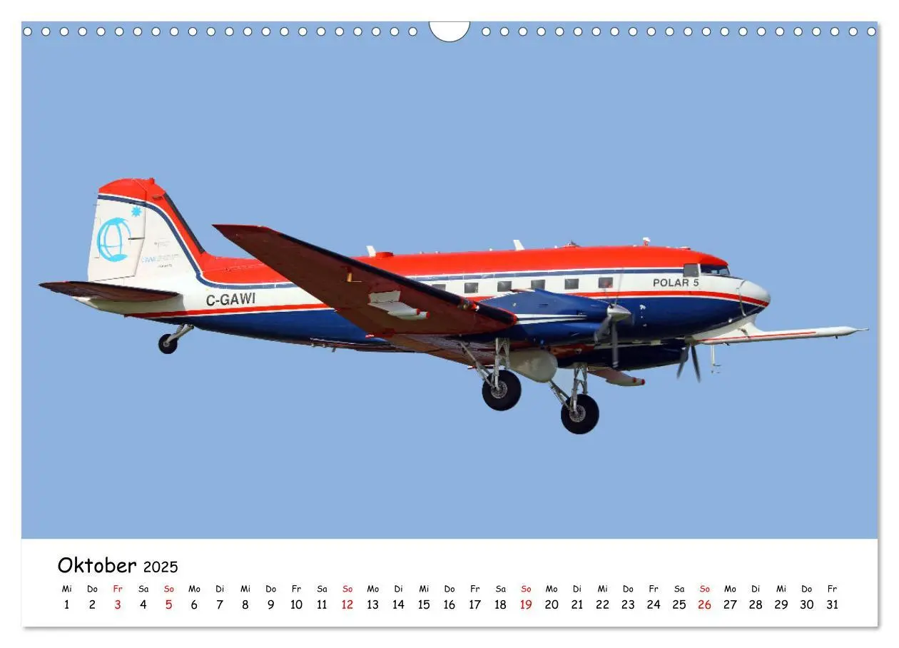 Bild: 9783435070411 | Flugzeuge am blauen Himmel (Wandkalender 2025 DIN A3 quer),...