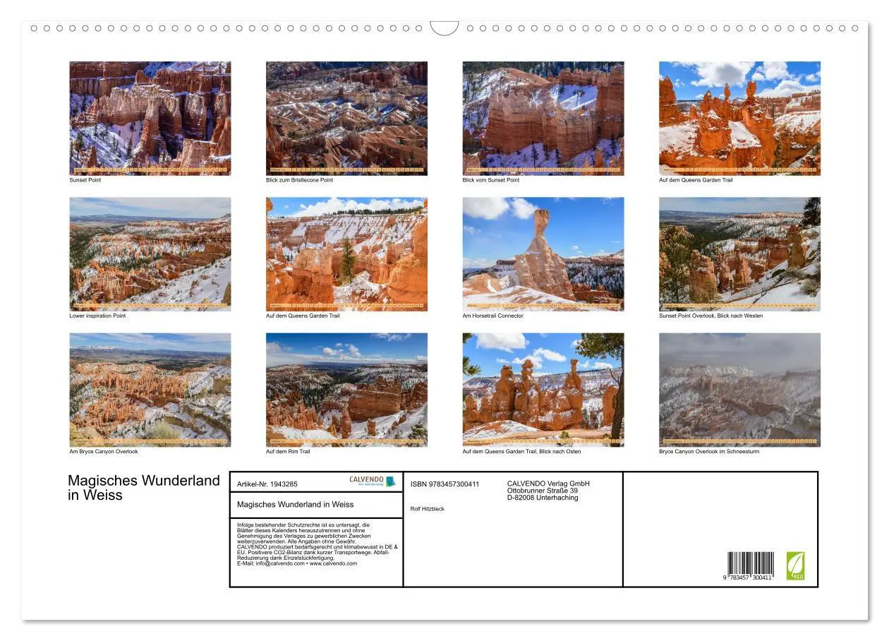 Bild: 9783457300411 | Magisches Wunderland in Weiss (Wandkalender 2026 DIN A2 quer),...