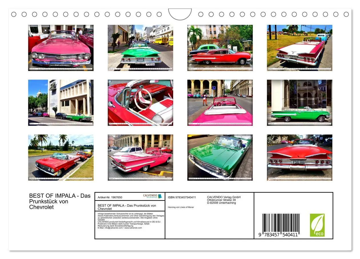Bild: 9783457540411 | BEST OF IMPALA - Das Prunkstück von Chevrolet (Wandkalender 2026...