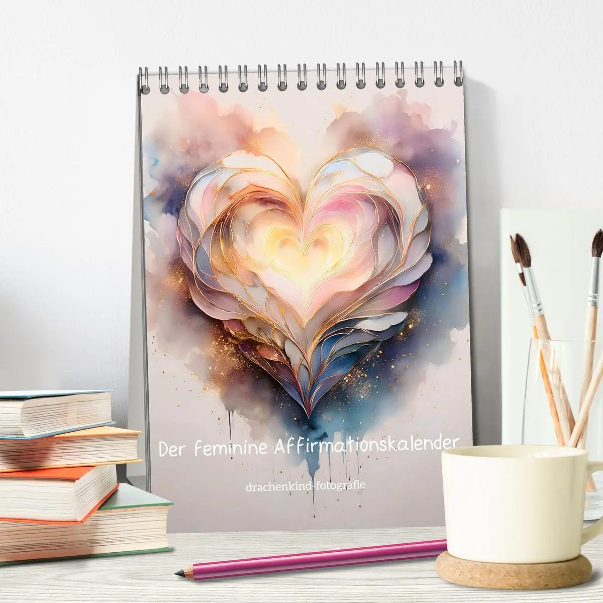 Bild: 9783516250411 | Der feminine Affirmationskalender (Tischkalender 2026 DIN A5 hoch),...