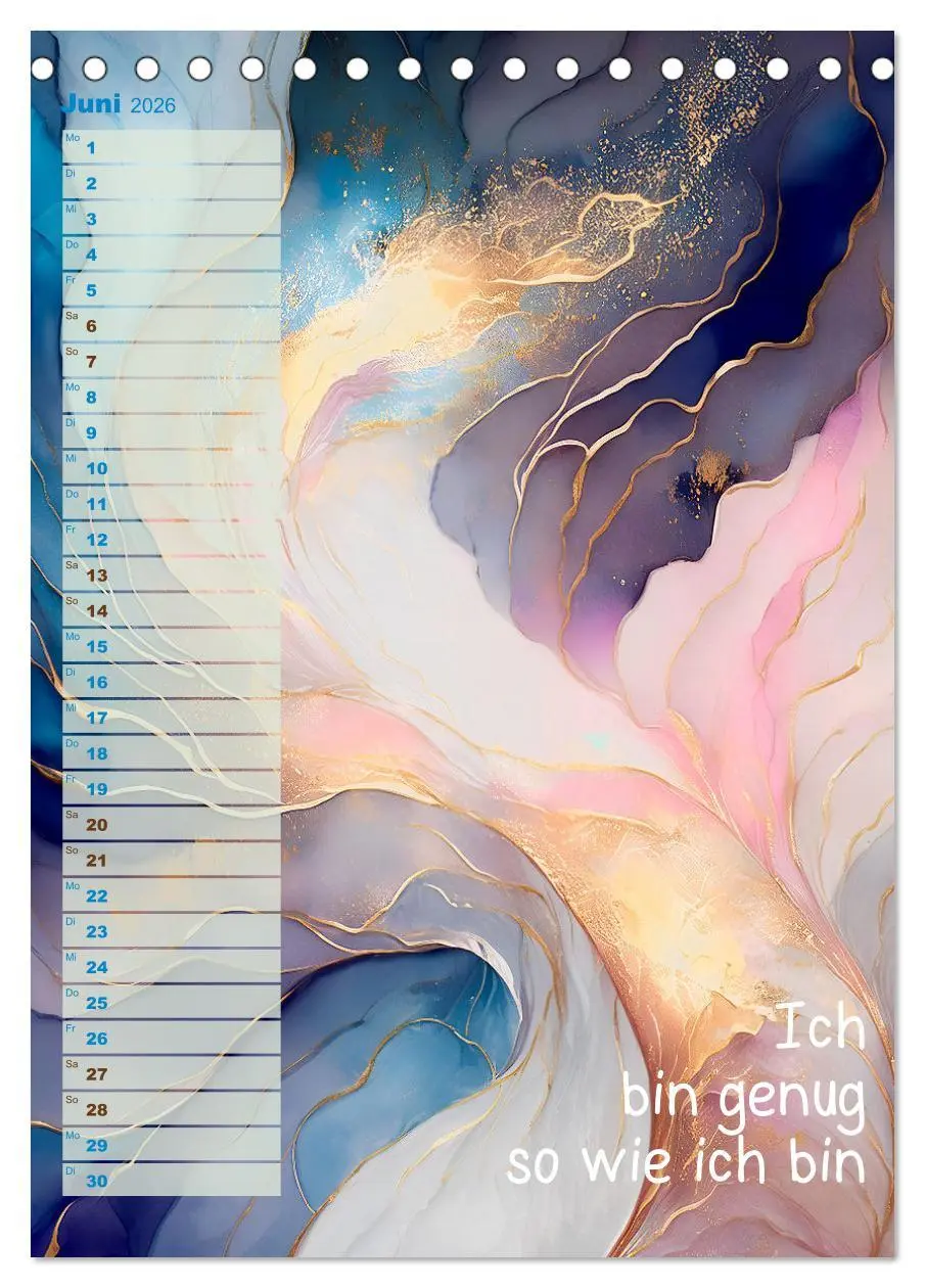 Bild: 9783516250411 | Der feminine Affirmationskalender (Tischkalender 2026 DIN A5 hoch),...