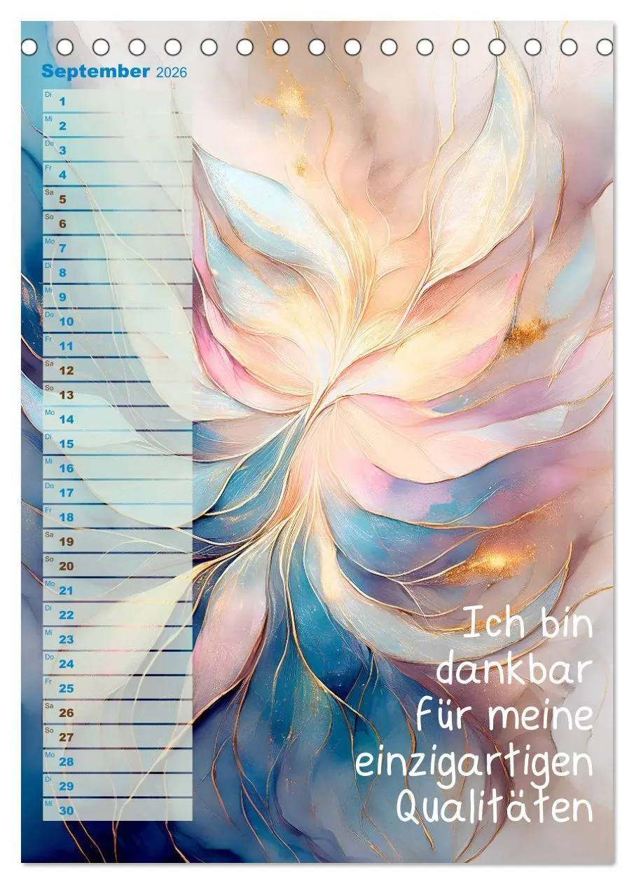 Bild: 9783516250411 | Der feminine Affirmationskalender (Tischkalender 2026 DIN A5 hoch),...