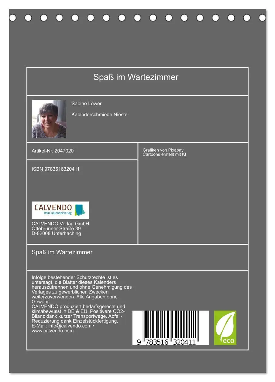 Bild: 9783516320411 | Spaß im Wartezimmer (Tischkalender 2026 DIN A5 hoch), CALVENDO...