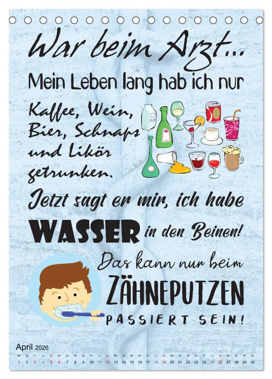 Bild: 9783516320411 | Spaß im Wartezimmer (Tischkalender 2026 DIN A5 hoch), CALVENDO...