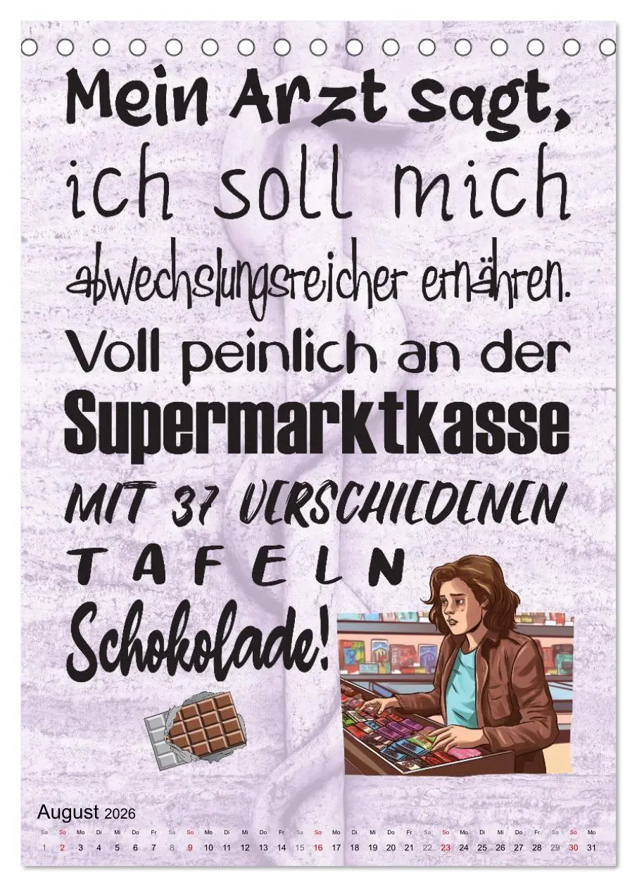 Bild: 9783516320411 | Spaß im Wartezimmer (Tischkalender 2026 DIN A5 hoch), CALVENDO...