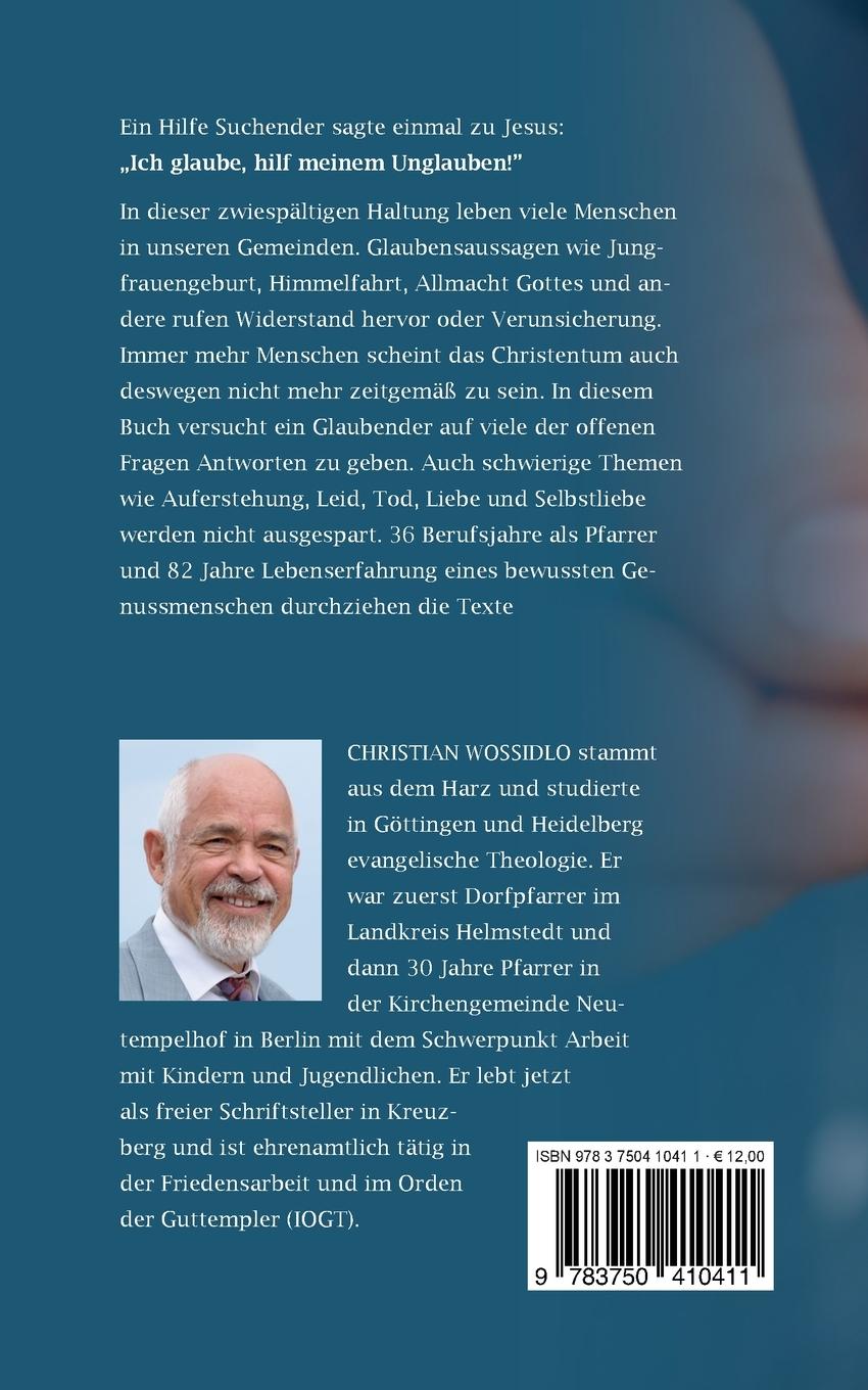 Rückseite: 9783750410411 | Glaub' ich, glaub' ich nicht | Christian Wossidlo | Taschenbuch | 2020