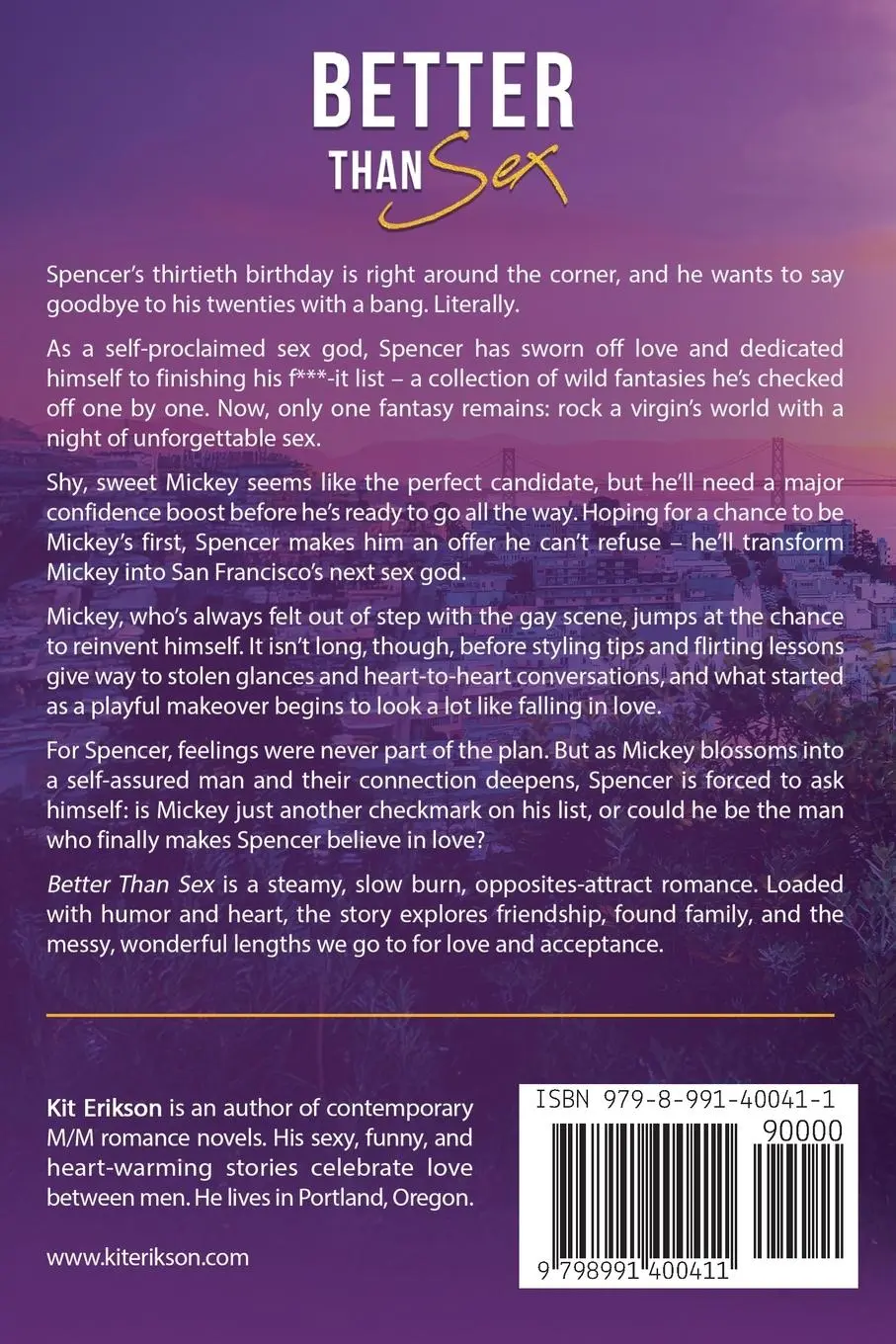 Rückseite: 9798991400411 | Better Than Sex | Kit Erikson | Taschenbuch | Englisch | 2024