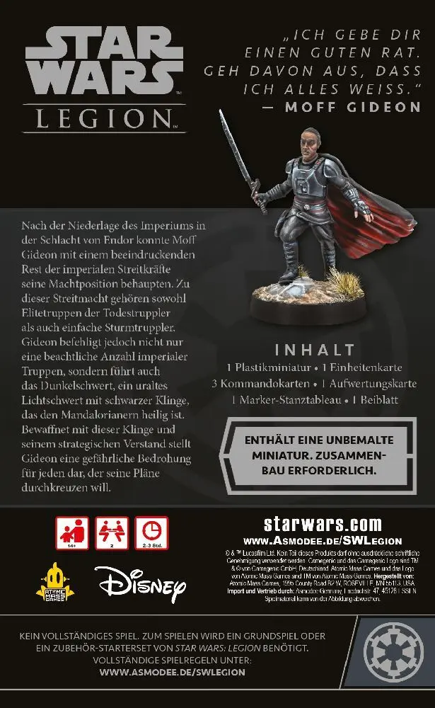 Bild: 841333120511 | Star Wars: Legion Moff Gideon | Alex Davy | Spiel | In Spielebox
