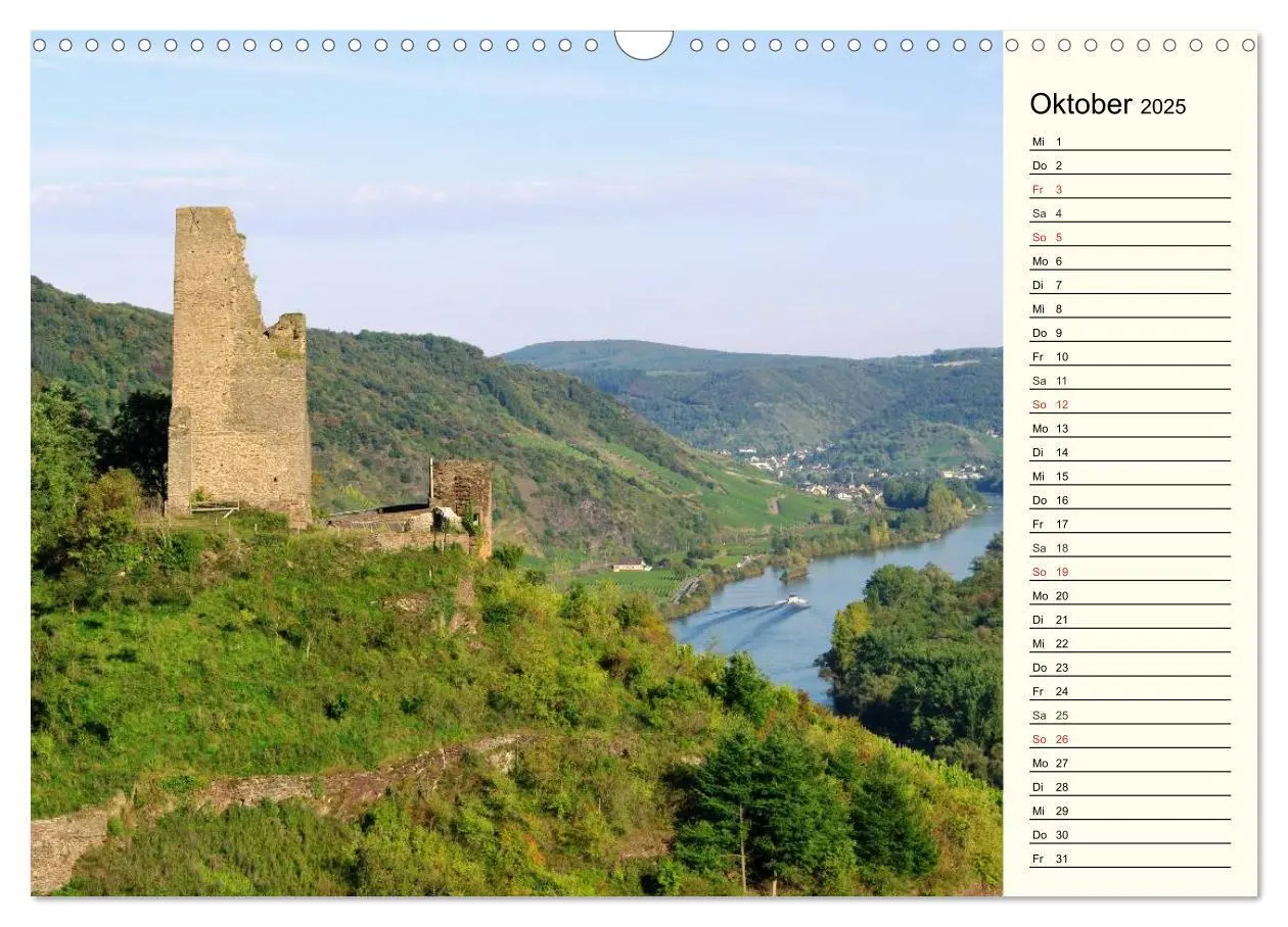 Bild: 9783435510511 | Entlang der Mosel (Wandkalender 2025 DIN A3 quer), CALVENDO...