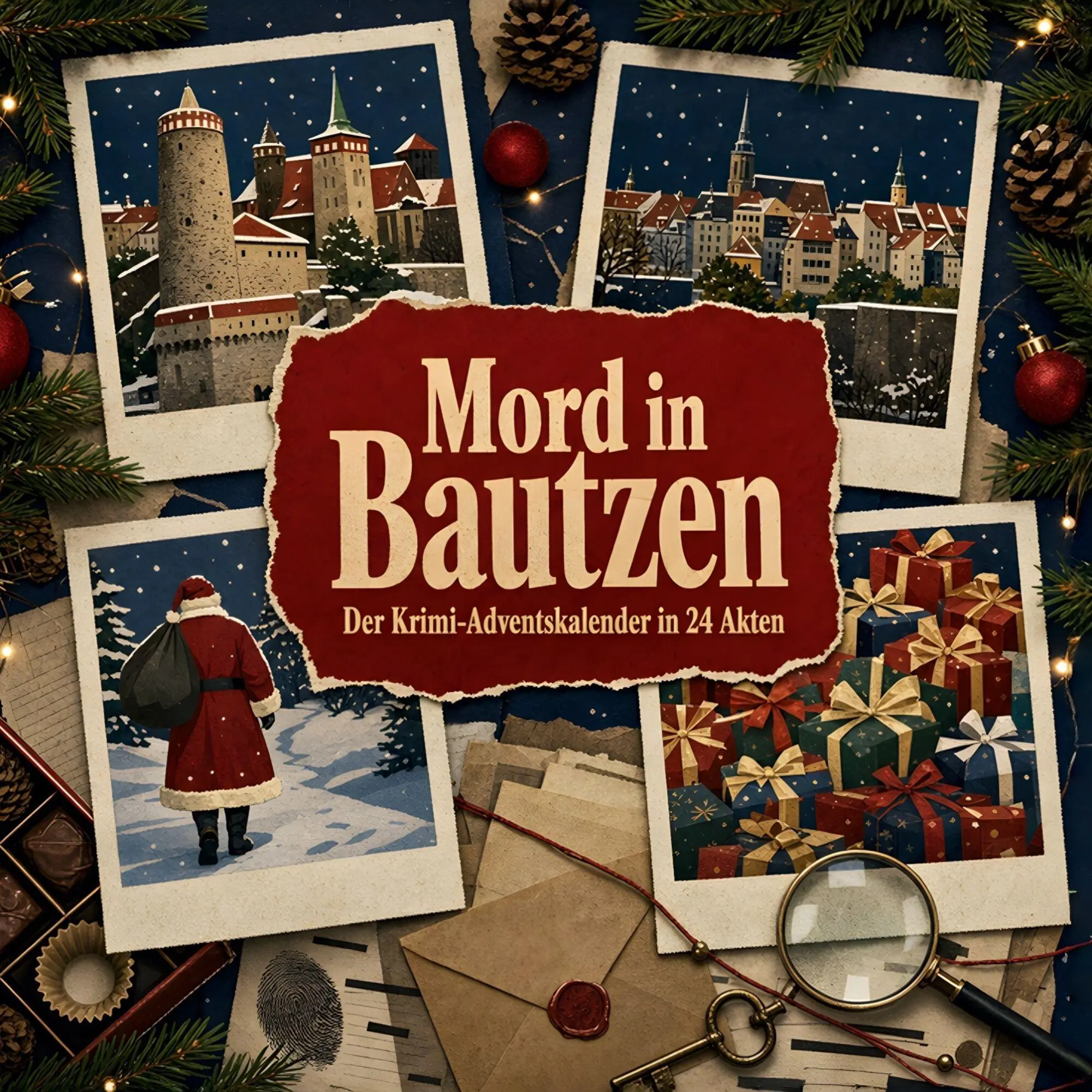 Cover: 9783696120511 | Mord in Bautzen | Der Krimi-Adventskalender in 24 Akten | Leah Fuchs