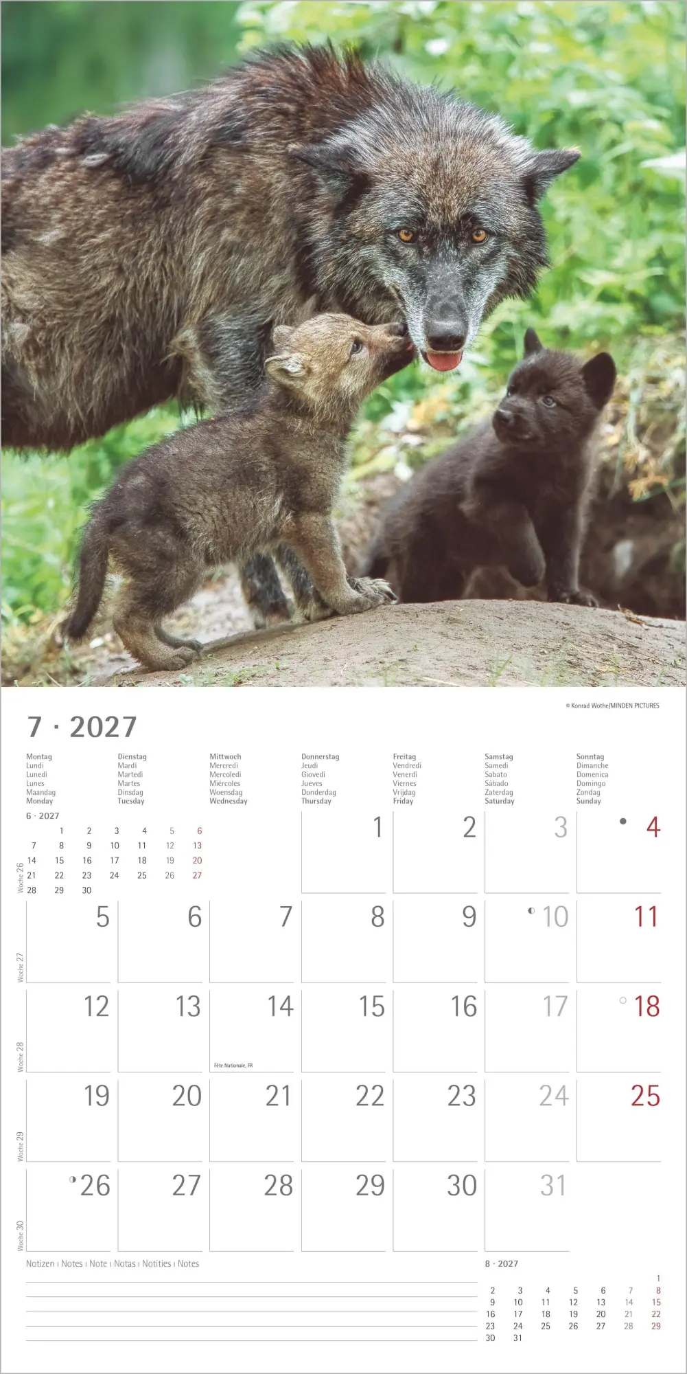 Bild: 4069095010611 | Wölfe 2027 | Neumann Verlage GmbH &amp; Co KG | Kalender | 14 S. | Deutsch