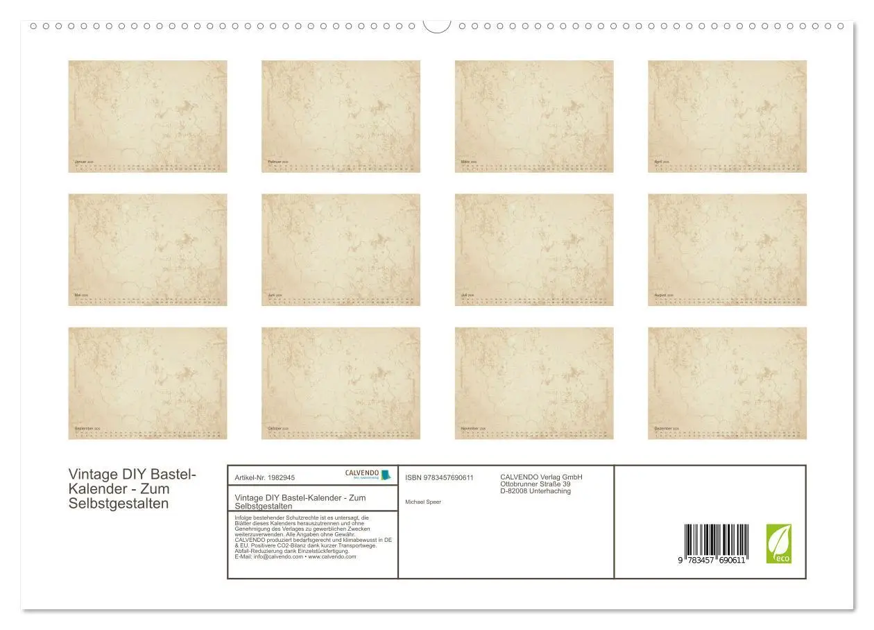 Bild: 9783457690611 | Vintage DIY Bastel-Kalender - Zum Selbstgestalten (hochwertiger...