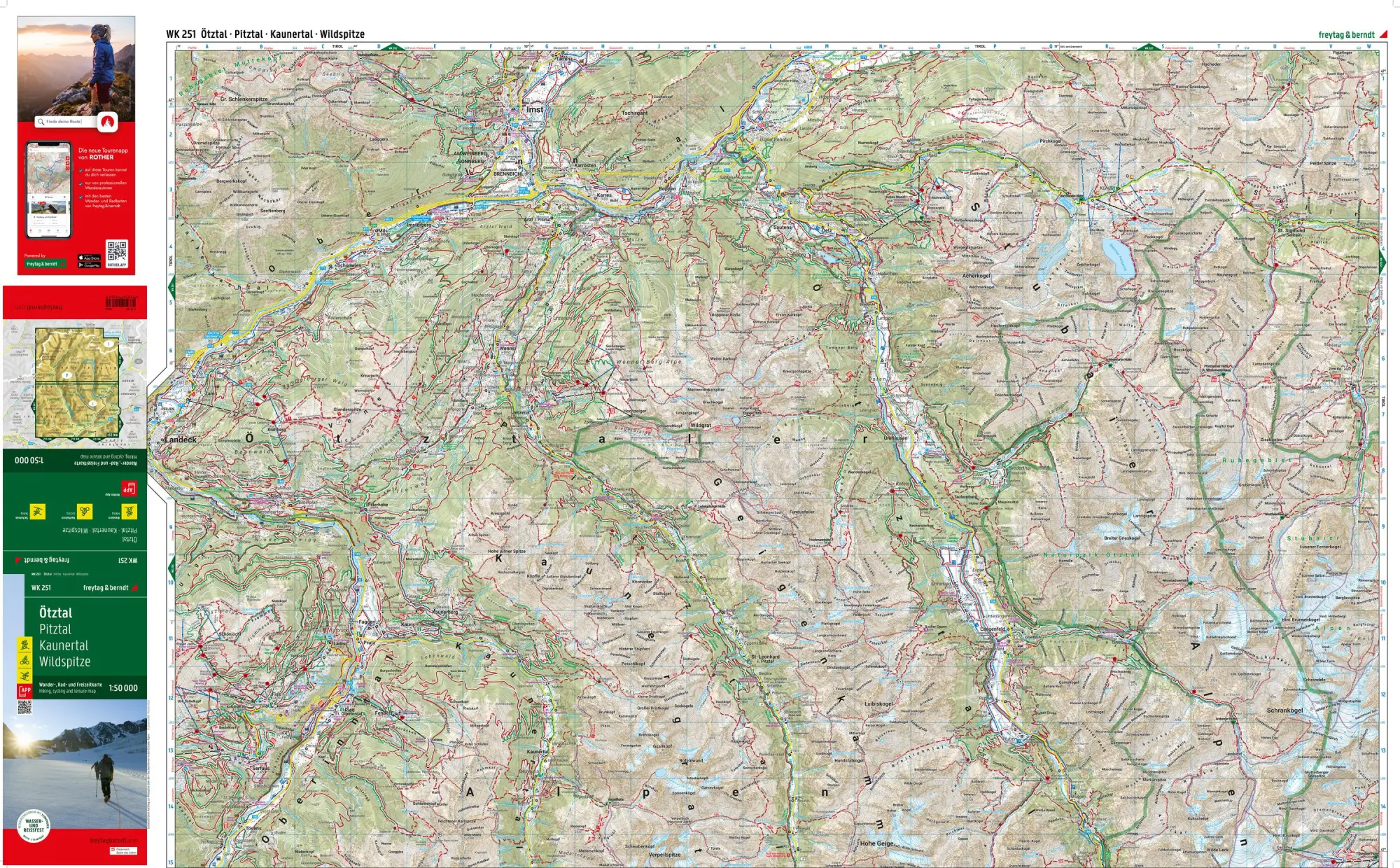 Bild: 9783707920611 | Ötztal, Wander-, Rad- und Freizeitkarte 1:50.000, freytag &amp; berndt,...