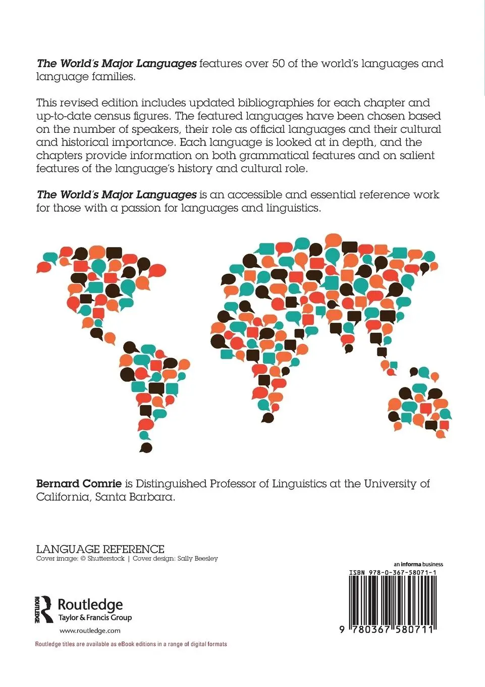 Rückseite: 9780367580711 | The World's Major Languages | Bernard Comrie | Taschenbuch | Englisch