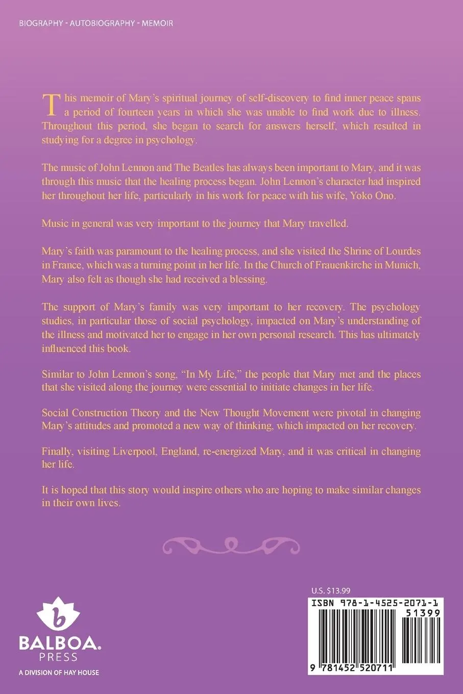 Rückseite: 9781452520711 | Mary's Prayer | Mary McGuinness | Taschenbuch | Englisch | 2014