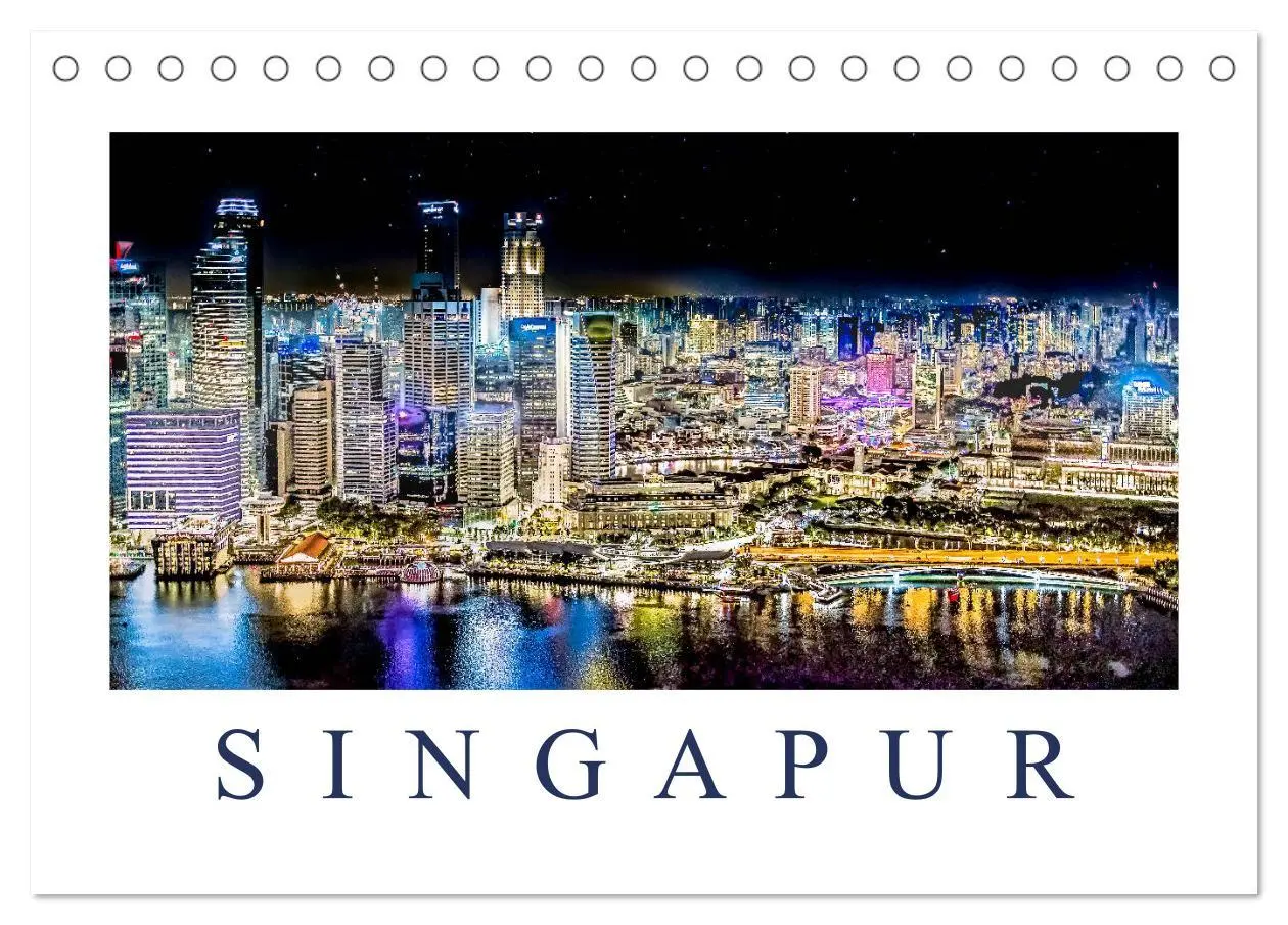 Cover: 9783457680711 | Singapur - Asiatische Metropole bei Nacht (Tischkalender 2026 DIN...