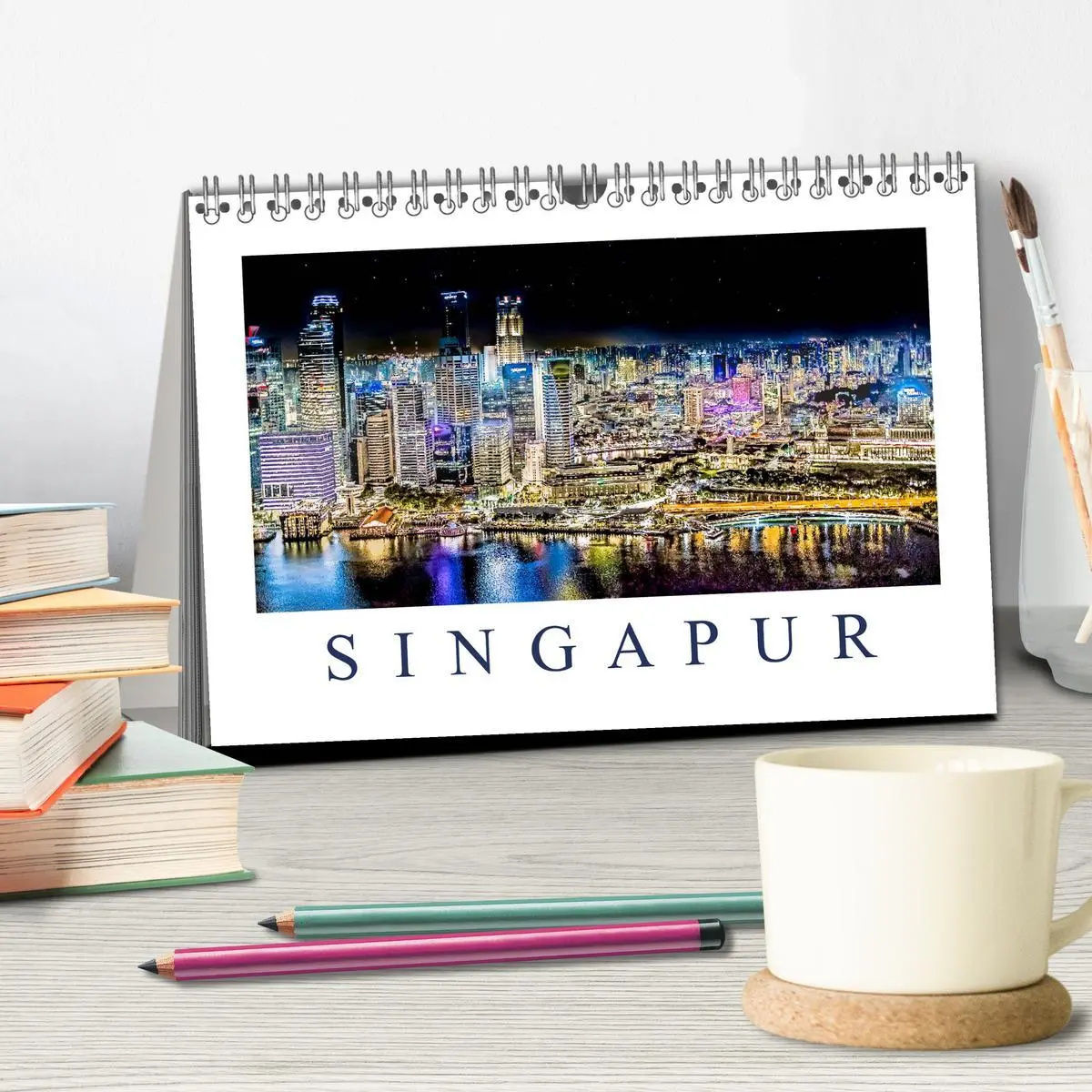 Bild: 9783457680711 | Singapur - Asiatische Metropole bei Nacht (Tischkalender 2026 DIN...