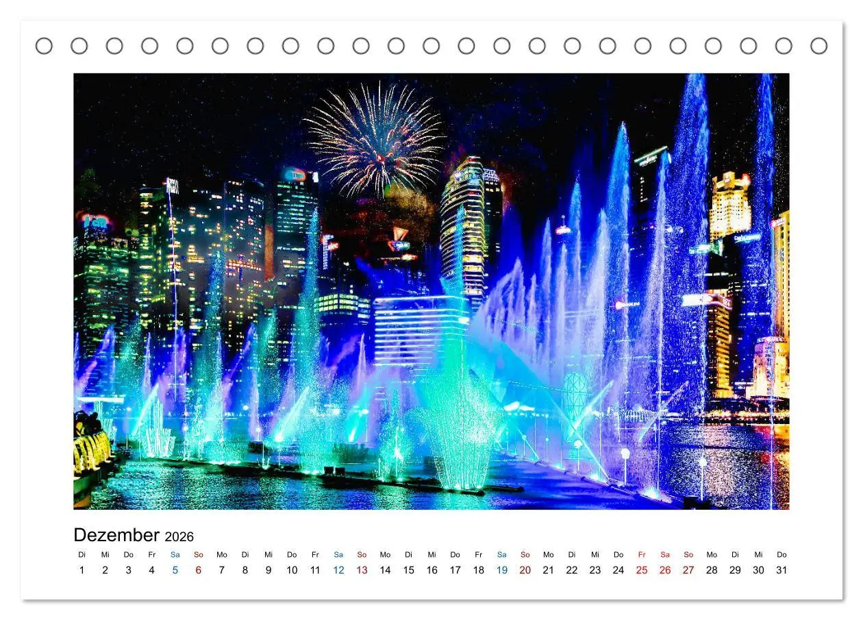 Bild: 9783457680711 | Singapur - Asiatische Metropole bei Nacht (Tischkalender 2026 DIN...